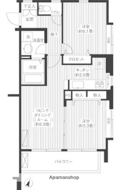 R&T杉並下井草 3階階 間取り