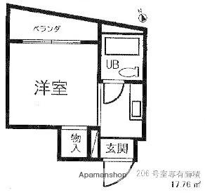 七八屋ビル(1K/2階)の間取り写真