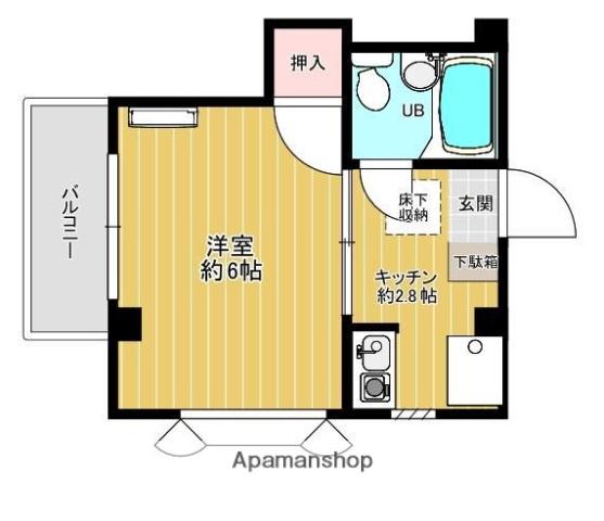 西久保ヴィラ 3階階 間取り
