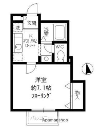 デザインコート久我山(1K/1階)の間取り写真