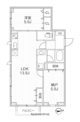 I-LAND荻窪(3DK/1階)の間取り写真