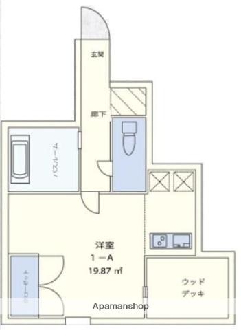 OPUS ONE西荻(ワンルーム/1階)の間取り写真