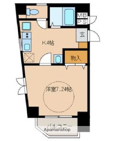 ルネスソフィア(1K/2階)の間取り写真