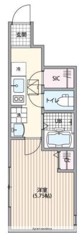 ミハス吉祥寺本町(1K/1階)の間取り写真