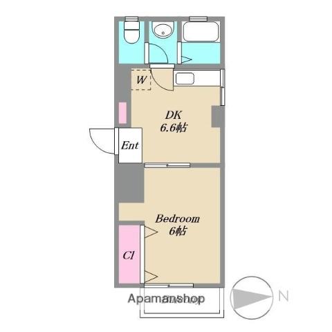 R-STYLE武蔵境(1DK/3階)の間取り写真