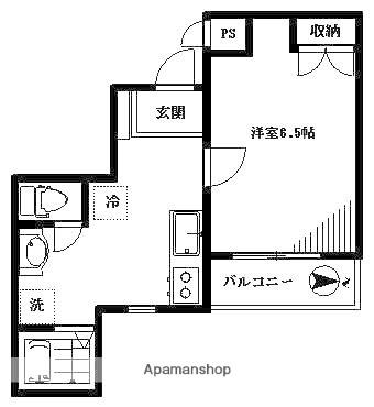 シティプラザ荻窪(1K/2階)の間取り写真