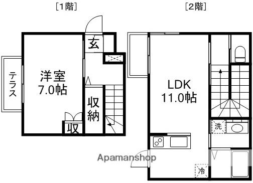 デュオポルタ井の頭(1LDK/2階)の間取り写真