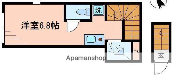 バーミープレイス武蔵小金井Ⅲ(1K/2階)の間取り写真