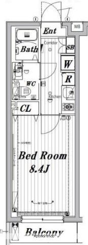 メイクスデザイン武蔵関ウエスト(1K/3階)の間取り写真