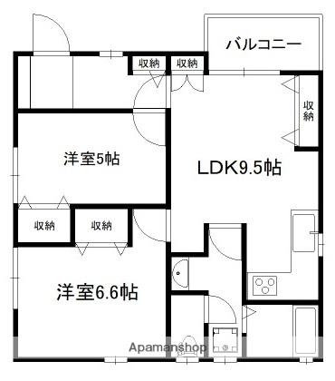 ホームズ(2LDK/2階)の間取り写真