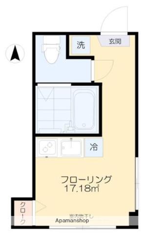 OPEN GATE武蔵関(ワンルーム/1階)の間取り写真