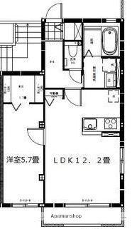 アーバングレイス久我山(1LDK/1階)の間取り写真