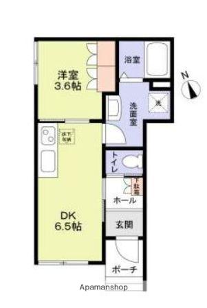 LA STELLA(1DK/1階)の間取り写真