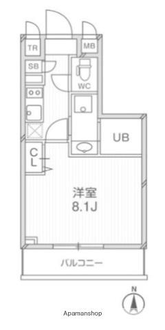 プライマル武蔵関(1K/4階)の間取り写真