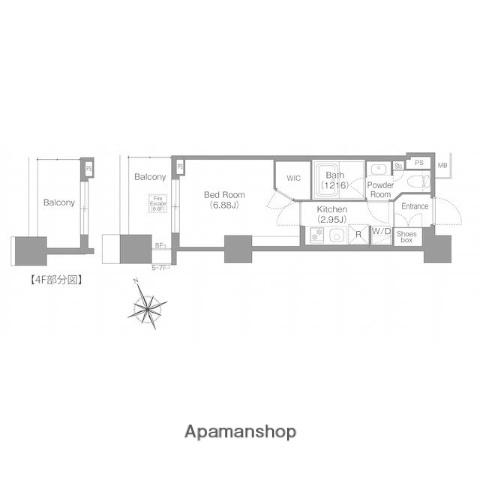 コンフォリア西荻窪(1K/5階)の間取り写真