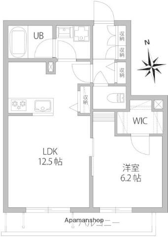 ミルフォードテラス(1LDK/2階)の間取り写真