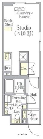 OZIO西荻窪2(ワンルーム/2階)の間取り写真