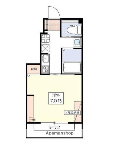 CHRME(1K/1階)の間取り写真