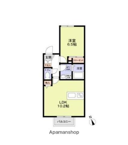 BLANCHIR.COMME ブランシールコム(1LDK/1階)の間取り写真