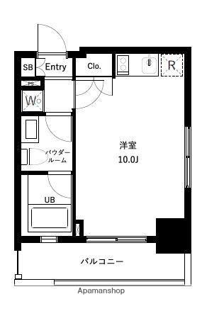 オーキッドレジデンス浜田山(ワンルーム/4階)の間取り写真
