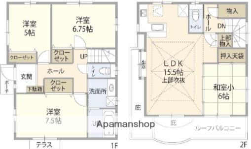 中央本線 荻窪駅 徒歩12分 2階建 築23年(4LDK)の間取り写真
