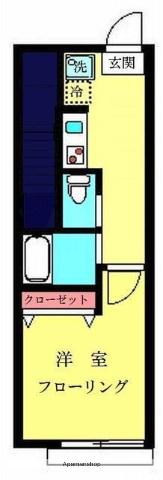 フォンテーヌ武蔵小金井(1K/1階)の間取り写真