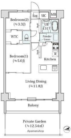 LE SUD α(2LDK/2階)の間取り写真