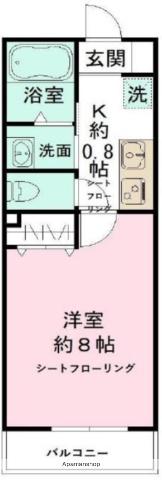 レ セレニタ 松庵(1K/1階)の間取り写真