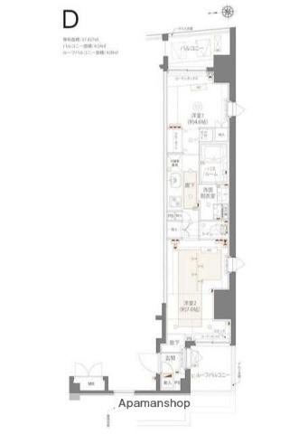 ZOOM三鷹(2K/3階)の間取り写真