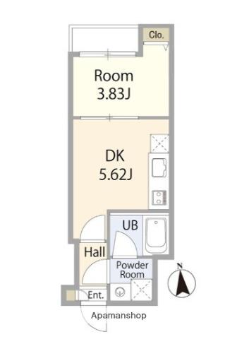 LE CIEL KAMISYAKUJII(1DK/1階)の間取り写真