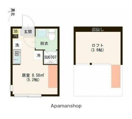 AVENIR 上石神井(ワンルーム/1階)の間取り写真