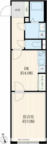 VORT高井戸西レジデンス(1DK/3階)の間取り写真