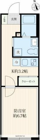 VORT高井戸西レジデンス(1K/1階)の間取り写真