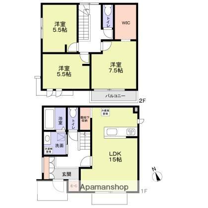 京王電鉄井の頭線 富士見ケ丘駅 徒歩2分 2階建 新築(3LDK)の間取り写真