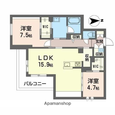 フォレナ(2LDK/2階)の間取り写真