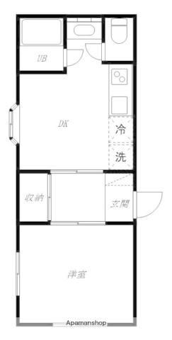 ハイツ美澄(1DK/1階)の間取り写真