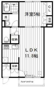 LIVION・S(1LDK/1階)の間取り写真
