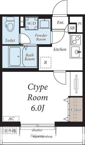 BELLE VIE HAMADAYAMA(1K/2階)の間取り写真