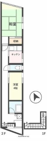 めぐみ薬局2階全部(2K/2階)の間取り写真