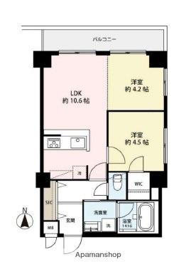 ESグリーンテラス(2LDK/2階)の間取り写真