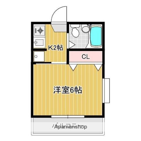 ホーカーハウス(1K/2階)の間取り写真