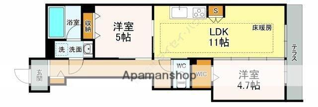 上石神井4丁目メゾン(2LDK/1階)の間取り写真