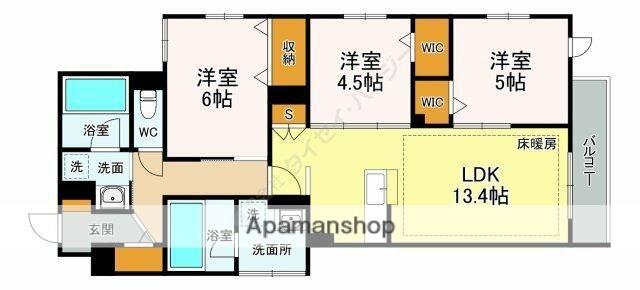 上石神井4丁目メゾン(3LDK/2階)の間取り写真