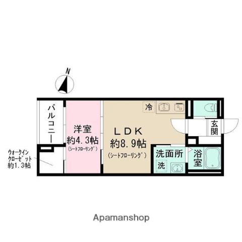 東京都練馬区上石神井南町3計画(1LDK/2階)の間取り写真