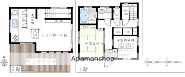 中央本線 西荻窪駅 徒歩4分 2階建 築63年(2LDK)の間取り写真