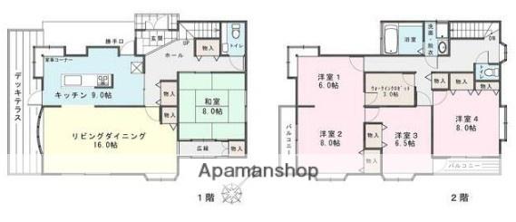 中央本線 吉祥寺駅 徒歩25分 2階建 築30年(5LDK)の間取り写真