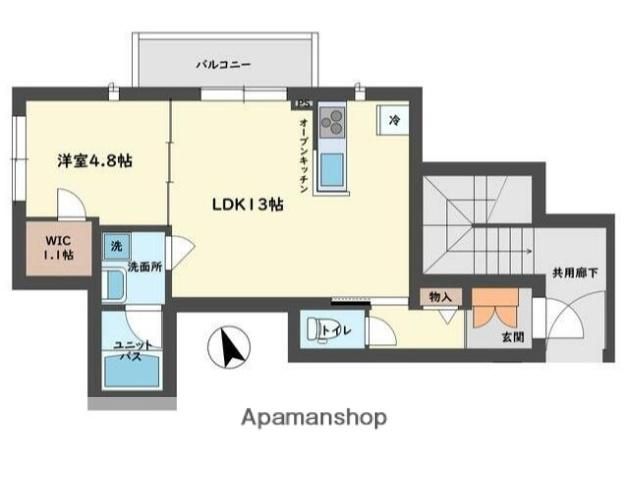 PLAGE EIFUKUCHO(1LDK/3階)の間取り写真