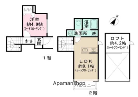 LEI MAKAMAE(ワンルーム/1階)の間取り写真