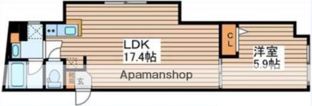 練馬区上石神井3丁目マンション(1LDK/1階)の間取り写真