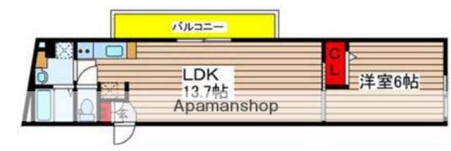 練馬区上石神井3丁目マンション(1LDK/3階)の間取り写真